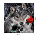 5D DIY Full Drill Diamond Painting Rose Wolf Cross Stitch Embroidery Kit