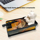 Bear Shooting Coin Boxes Piggy Banks for Home Decor Ornaments Money Storage Toys
