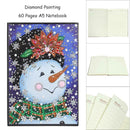 DIY Christmas Snowman Special Shaped Diamond Painting 60 Pages A5 Notebook