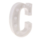 White Large Plastic Marquee Freestanding Alphabet LED Light UP Letters C
