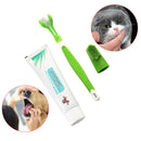 Pet Toothbrush Set Vanilla Taste Toothpaste Dog Cat Finger Tooth Brush Care BX