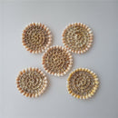 5x Sea Shell Decor Dinner Placemat Decoration Home Cup Coaster 3.7" Mat