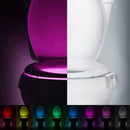 Motion Activated LED 8 Color Auto Toilet Bowl Bathroom Night Kids Lamp new L2J6