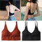 2PCS Fashion V Neck Padded Bralette Beach Comfort Bra Crop Top
