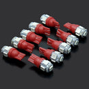 10X T10 194 168 147 W5W 5 SMD 5050 Red LED Car Wedge Tail Side Lamp Bulb XM