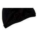 Children Black Pure Color Fiber Elastic Swimming Swim Cap Hat
