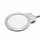 LED Large Lens Lighted Lamp Top Desk 2x 5x Magnifier Magnifying Glass With EMC