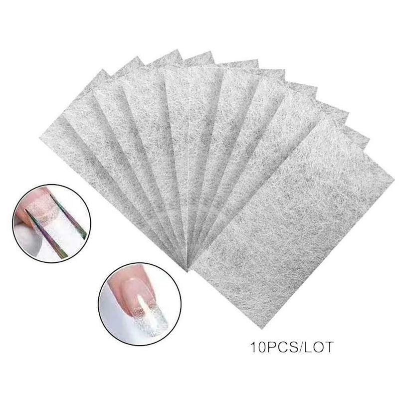 10pcs Nail Art Fiberglass Non-woven Silk Wrap Extension DIY Nails Buiding Tool