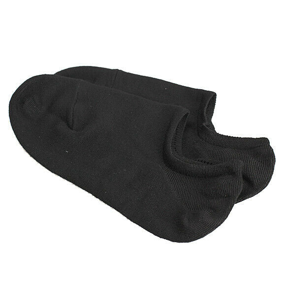 Nonslip Bamboo Fiber Socks Cotton Ankle Boat Low-cut Black A