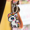 DIY Full Beads Horse Shape Embroidery Keychain Cross Stitch Pendant Jewelry