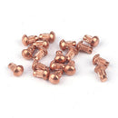 200 Pcs 1/8 inch x 5/16 inch Copper Round Head Solid Rivets Knurled