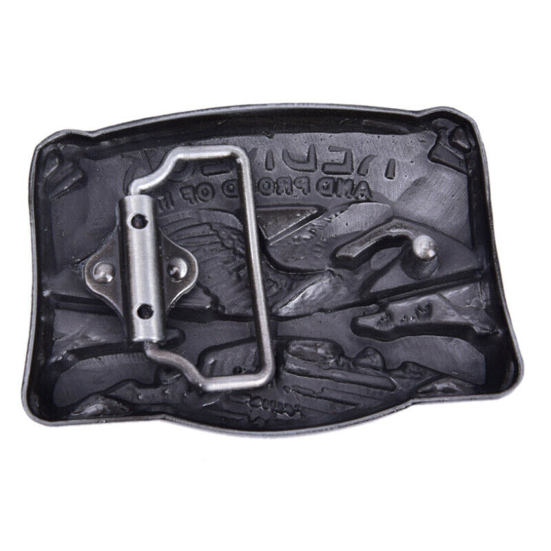 Western Steer Eagle Platinum Color Beauty Cowboy Rodeo Style Belt BuckleB Bj