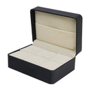 Black PU Leather Cuff-links/Tie/Clip Jewelry Store Box Storage Case