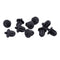 10x Black Rubber 6.35mm Audio Jack PC DVD Microphone Socket Dust Cover N3B6