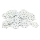 200pcs Wooden Snowflake Embellishments Pieces Home Party Decors Crafts Gifts