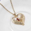 Noble Valentine Gifts Wedding Women Heart Bird Angel Wing Pendant Chain Necklace