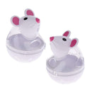 2 Pcs Kitty Cat Exercise Training Toys Pet Food Dispenser Biting Chewing Playing