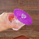 6pcs/set Silicone Heat Resistant Sealed Cup Lid Rhinestone Non-slip Mug Cap