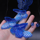 Wind chime sound tubes Butterfly Feng Shui windchimes House Decoration, Blu N3U1