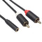 0.4m RCA Cable 2 RCA Male to Female 3.5mm Jack Adapter Audio Cable Cord