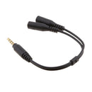 Audio Cable Y Splitter Cable 2.5mm 1 Male To 3.5mm 2