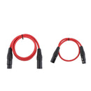 2 Pieces 3 Pin Male to Female Balanced XLR Cable for Microphone, Speaker, Audio
