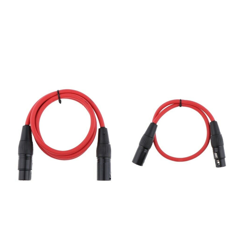 2 Pieces 3 Pin Male to Female Balanced XLR Cable for Microphone, Speaker, Audio