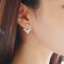 3 Pairs Hollow Flower Crystal Earrings Hanging Ear Stud for Women Jewelry