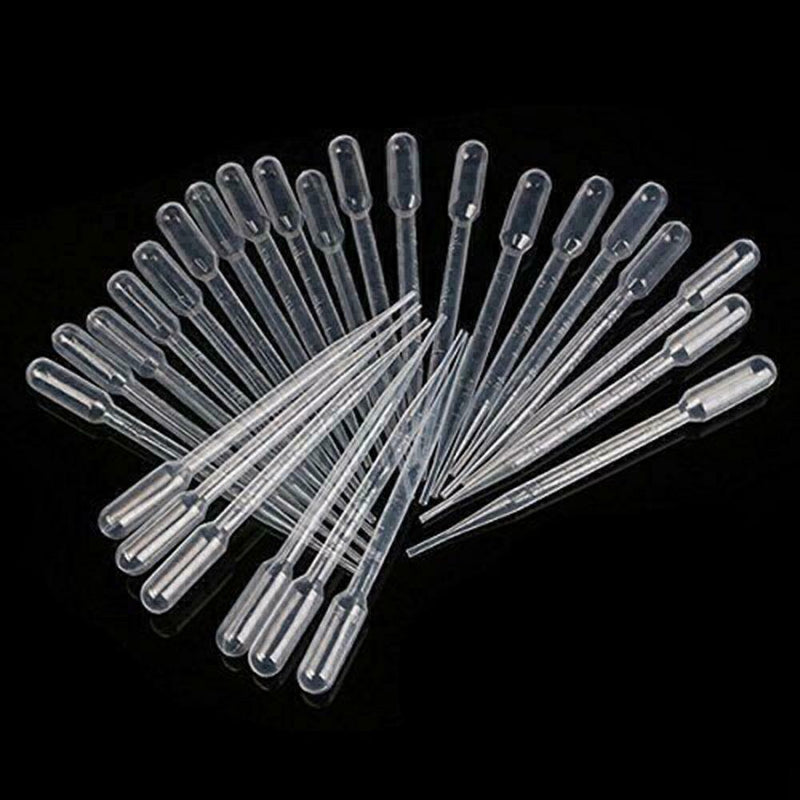100PC 3ML Disposable Plastic Eye Dropper Set Transfer P Graduated  Pipettes J0P2