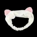 Hairbands hair ornament with cat ear for facial - white