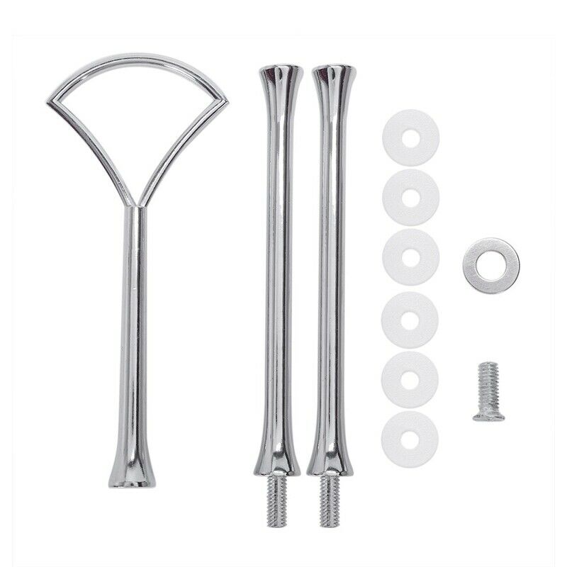 1 set 2 3 Tier Cake Plate Stand Heavy Metal Center Handle Fitting Hardware  R2F2