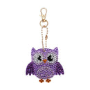 6pcs Owl Diamond Painting Key Chains Pendant DIY Key Ring Keychain Cross Stitch