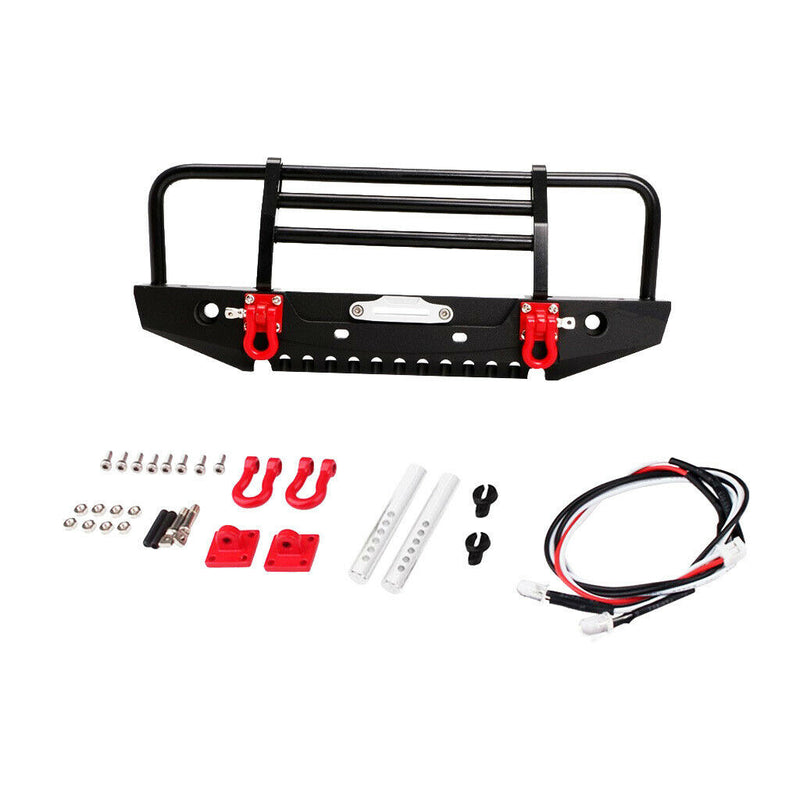 1/10 RC Crawler Front Bumper w/ LED for Traxxas Rc4wd Axial scx10 D90