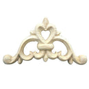 8*8*0.8cm Wood Carved Corner Onlay Applique Exquisite Unpainted A10