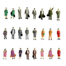 50x 1/87 Color People  Models Standing For Railway Layout Accessories