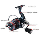 Yumoshi 13+1Bb Spinning Fishing Reel Metal Xs Series Spinning Reel Fishing