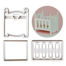 Baby cot Plastic Cookie Cutter Fondant Cutter Cake Mold Cake Decorating ToolBX