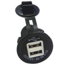 3.1A Dual USB Port Charger Socket Outlet 12V LED Waterproof for Motorcyc YYF