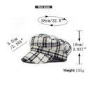 Casual Caps Beret Female Autumn and Winter Outdoor Hat Lattice Octagonal Ca