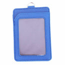 Pu Leather ID Card Holder with 1 ID Window Identity Vertical Style for Work F8I9