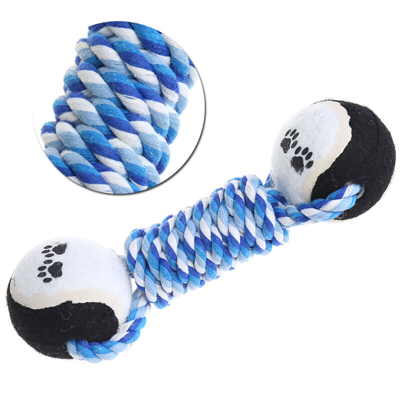 Creative Dog Pet Chew Toys Dog Clean Teeth Training Tool Woven Dumbbell Rope