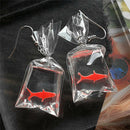 Handmade Fish Earrings Water Bag Dangle Hook Pendant Earrings Cute Girl Jewelry&