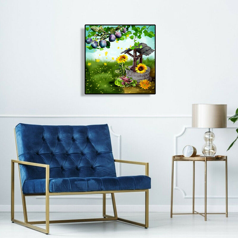Garden 5D DIY Full Round Drill Diamond Painting Decor Needlework (C1298)