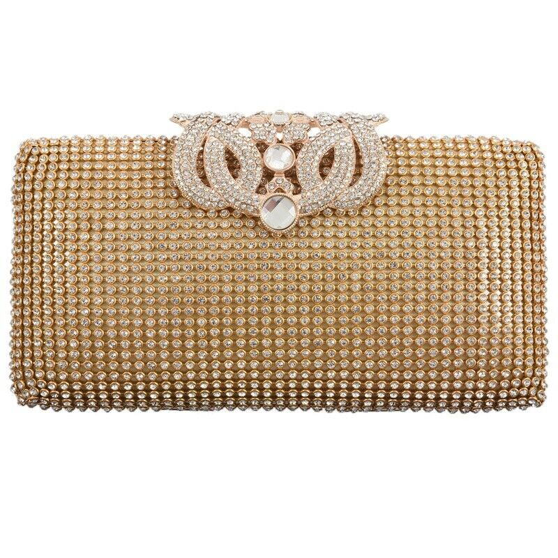 Dazzling Rhinestone Encrusted Evening bag Clutch Purse Party Bridal Prom M3K2