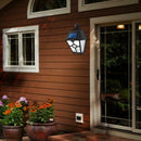 Retro Hex LED Solar Lamp Dynamic Falme IP65 Outdoor Path Ground Wall Light Yard
