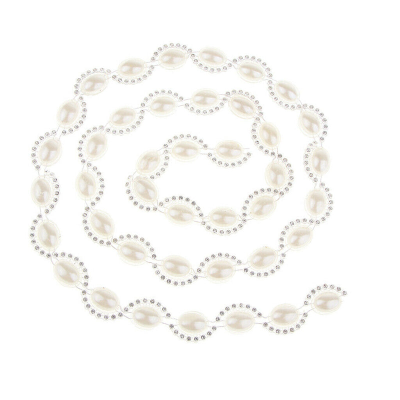 1 Yard Crystal Rhinestone Close Chain Trim for Bridal Wedding