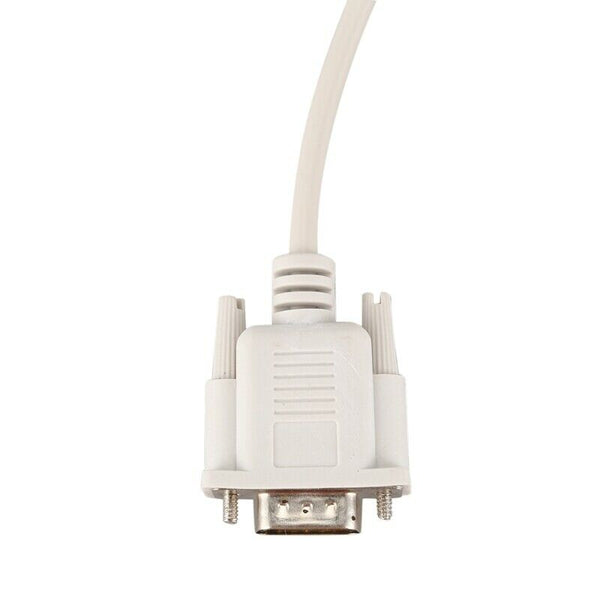 1.4M RS232 DB9 9 Pin Male to VGA Video 15 Pin Male Adapter Cable Light Gray