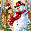 5D DIY Full Drill Diamond Painting Christmas Snowman Cross Stitch (B1450)