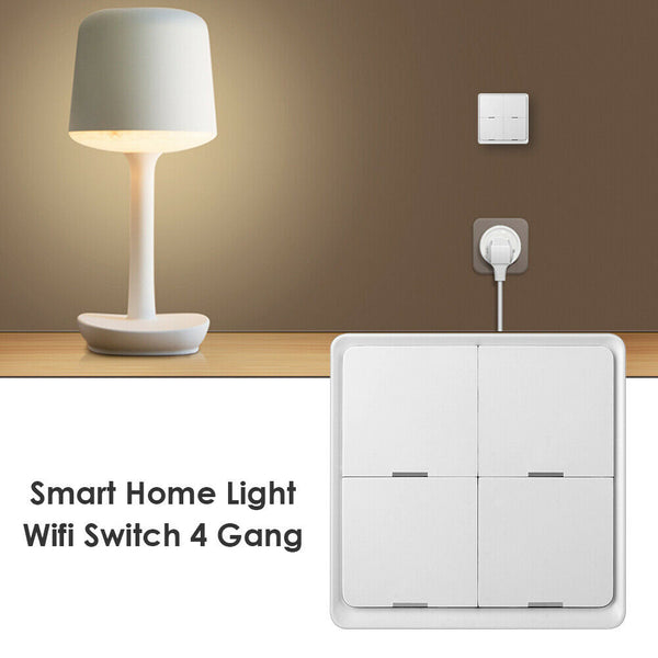 Smart Home Light Wifi Switch 4 Gang Wireless APP Remote Control Touch Panel A#S