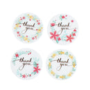 500pcs/roll round floral thank you stickers scrapbooking for package seal lSEAU